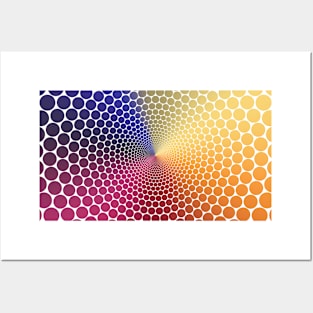 Optical Illusion Angle Gradient on White Posters and Art